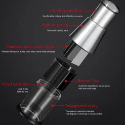 Tragbarer Lebensmittelzerkleinerer – Handgeführter manueller Allesschneider für die schnelle Lebensmittelzubereitung