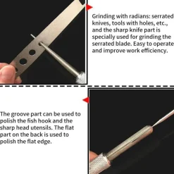Tragbarer Messerschärfer – Werkzeug zum Schärfen von Küchen- und Angelklingen