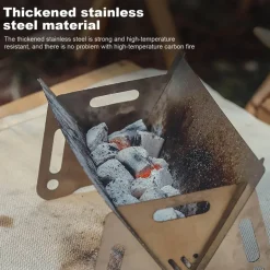 Tragbarer Mini-Klappgrill aus Edelstahl – Kompakter Camping-Grill