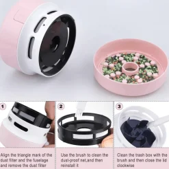 Tragbarer Mini-Tischstaubsauger