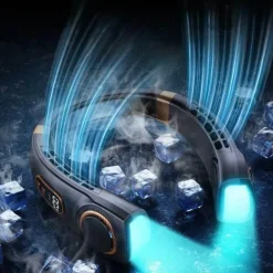 Tragbarer Nackenventilator – Tragbarer Kühlventilator mit Digitalanzeige