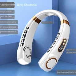 Tragbarer Nackenventilator – Tragbarer Kühlventilator mit Digitalanzeige