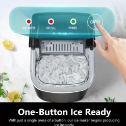 Tragbarer Nugget-Eisbereiter – 26–34 Pfund/Tag, weiches Kaueis