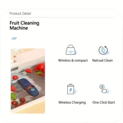Tragbarer Obst- und Gemüsereiniger EcoClean – wiederaufladbar über USB