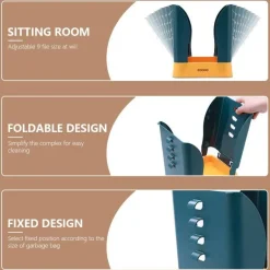 Tragbarer pastellfarbener Müllsackhalter – einfacher Organizer für Zuhause und Büro