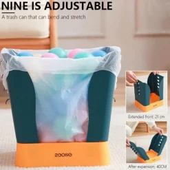 Tragbarer pastellfarbener Müllsackhalter – einfacher Organizer für Zuhause und Büro