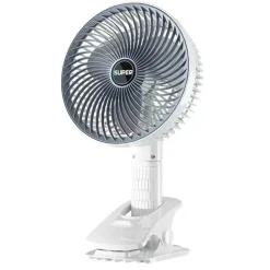 Tragbarer, per USB aufladbarer Clip-On-Ventilator – kompakte persönliche Kühllösung