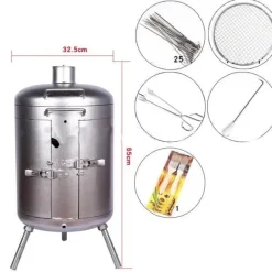 Tragbarer rauchfreier Campinggrill – Kochlösung für draußen