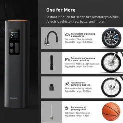 Tragbarer Reifenfüller – Luftpumpe für Auto und Fahrrad