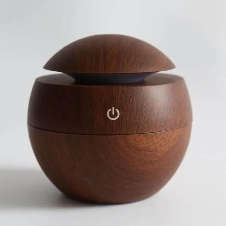 Tragbarer USB-Luftbefeuchter aus Holz – Mini-Aromatherapie-Diffusor