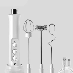 Tragbarer wiederaufladbarer Milchaufschäumer – 3-in-1-Schaummacher