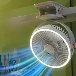 Tragbarer, wiederaufladbarer Kühlventilator zum Anklipsen – Mehrwinkel-Außenventilator