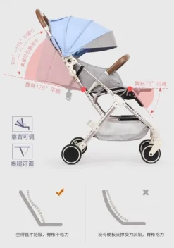 Tragbarer, zusammenklappbarer Kinderwagen – modernes, futuristisches Design