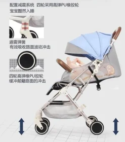 Tragbarer, zusammenklappbarer Kinderwagen – modernes, futuristisches Design