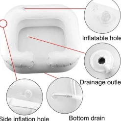 Tragbares aufblasbares Haarwaschbecken - Shampoo-Waschbecken mit Abfluss