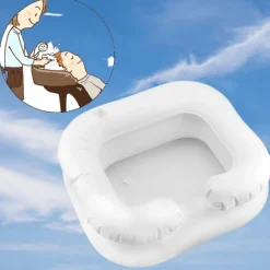 Tragbares aufblasbares Haarwaschbecken - Shampoo-Waschbecken mit Abfluss