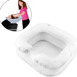 Tragbares aufblasbares Haarwaschbecken - Shampoo-Waschbecken mit Abfluss