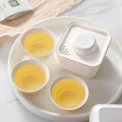 Tragbares japanisches minimalistisches Teeservice – Reise-Teezubehör