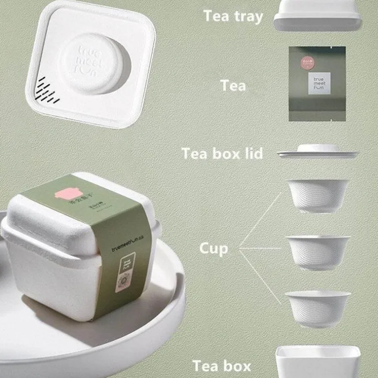 Tragbares japanisches minimalistisches Teeservice – Reise-Teezubehör