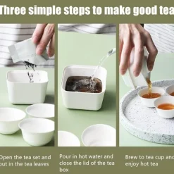Tragbares japanisches minimalistisches Teeservice – Reise-Teezubehör