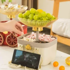 Tragbares Reisetablett - Getränkehalter-Aufbewahrungsbox für die Armlehne des Autos