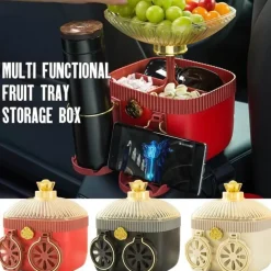 Tragbares Reisetablett - Getränkehalter-Aufbewahrungsbox für die Armlehne des Autos