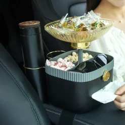 Tragbares Reisetablett - Getränkehalter-Aufbewahrungsbox für die Armlehne des Autos