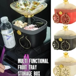 Tragbares Reisetablett - Getränkehalter-Aufbewahrungsbox für die Armlehne des Autos