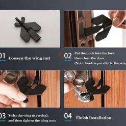 Tragbares Türstopperschloss – Sicherheitsgerät für unterwegs