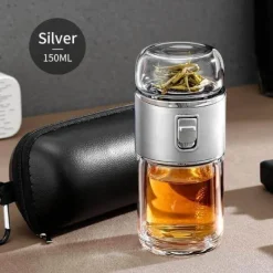 Tragbares, umweltfreundliches Tee-Ei aus Doppelglas