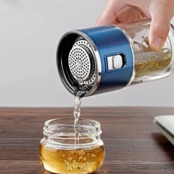 Tragbares, umweltfreundliches Tee-Ei aus Doppelglas