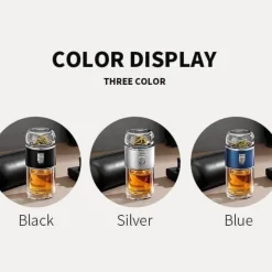 Tragbares, umweltfreundliches Tee-Ei aus Doppelglas