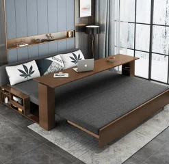 Transformable Sofa Bed - Modern Foldable Wooden Design