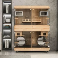 Transparent Wood Pet House - Dreamscape Panoramic Design