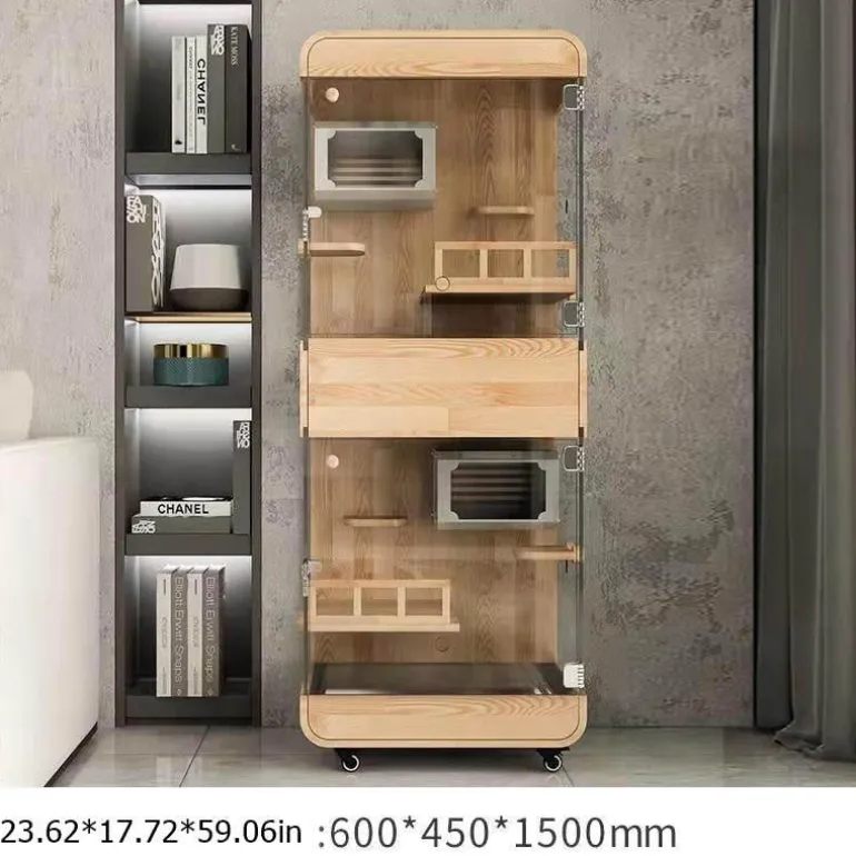 Transparent Wood Pet House - Dreamscape Panoramic Design