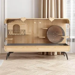 Transparent Wood Pet House - Dreamscape Panoramic Design
