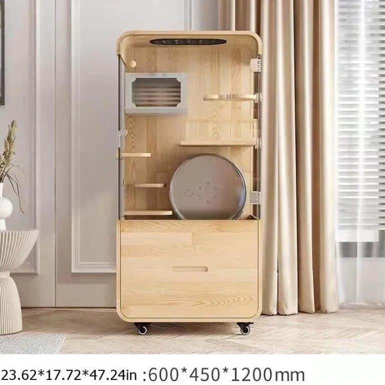 Transparent Wood Pet House - Dreamscape Panoramic Design