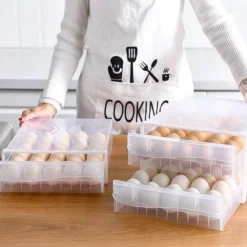 Transparente Eierschublade – Kühlschrank-Organizer-Behälter für Eier