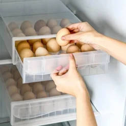 Transparente Eierschublade – Kühlschrank-Organizer-Behälter für Eier