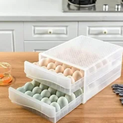 Transparente Eierschublade – Kühlschrank-Organizer-Behälter für Eier