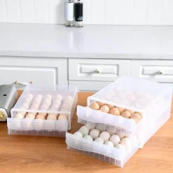 Transparente Eierschublade – Kühlschrank-Organizer-Behälter für Eier