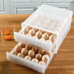 Transparente Eierschublade – Kühlschrank-Organizer-Behälter für Eier
