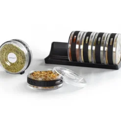 Transparente Gewürzbehälter - Salz- und Pfefferstreuer mit Mühle