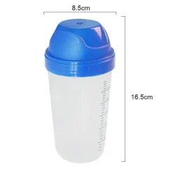 Transparente 300-ml-Protein-Shaker-Flasche zum mühelosen Mischen von Wasser und Nahrungsergänzungsmitteln
