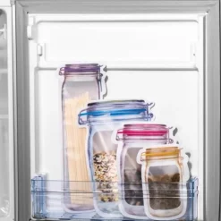 Transparente, wiederverwendbare Aufbewahrungsbeutel – Umweltfreundliche Glas-Organizer