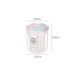 Transparenter Blumen-Küchenvorratsbehälter - Versiegelter Lebensmittelbehälter