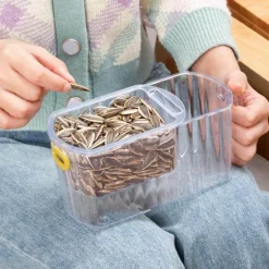 Transparenter doppellagiger Aufbewahrungskorb - durchsichtiger stapelbarer Organizer