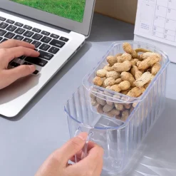 Transparenter doppellagiger Aufbewahrungskorb - durchsichtiger stapelbarer Organizer