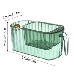 Transparenter doppellagiger Aufbewahrungskorb - durchsichtiger stapelbarer Organizer