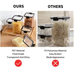 Transparenter Getreidevorratsbehälter – luftdichter Lebensmittel-Organizer